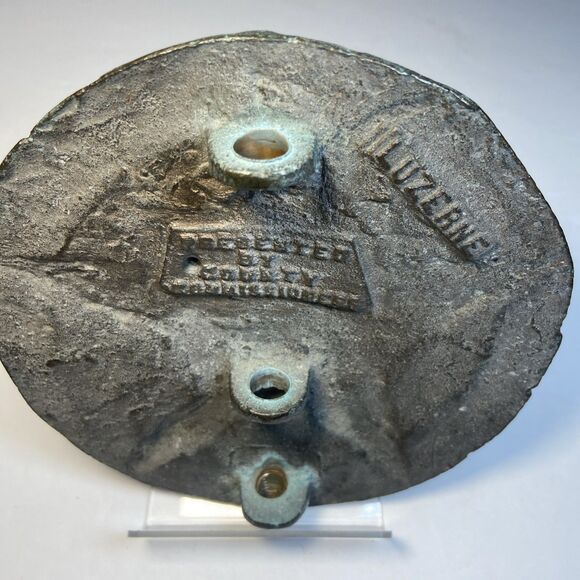 WWI US Veteran Grave Marker 1917–1918 Cast Iron Star Luzerne County Antique - Picture 13 of 16